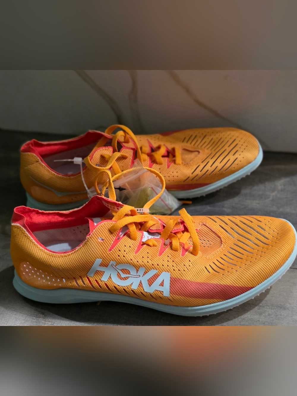 Hoka U Cielo X LD Spike Sneaker Shoes Unisex Orange M9.5/W11;M14/W15;M12/W13.5 - Picture 4 of 6